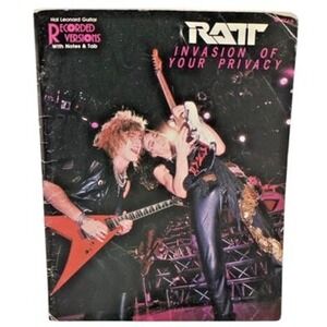Vintage Ratt Invasion Of Your Privacy Guitar Tab Book Hal Leonard 1980s Songbook